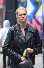 KATE UPTON Walks Her Dog Out in New York 05/01/2016