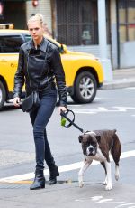 KATE UPTON Walks Her Dog Out in New York 05/01/2016