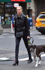 KATE UPTON Walks Her Dog Out in New York 05/01/2016