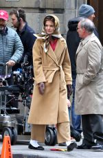 KATIE HOLMES on the Set of 