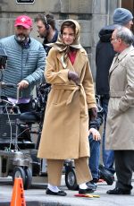 KATIE HOLMES on the Set of 