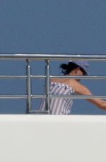 KATY PERY in Swimsuit at a Yacht in Cannes 05/15/2016