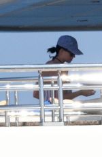 KATY PERY in Swimsuit at a Yacht in Cannes 05/15/2016