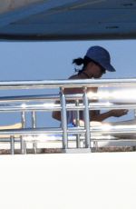 KATY PERY in Swimsuit at a Yacht in Cannes 05/15/2016