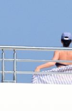 KATY PERY in Swimsuit at a Yacht in Cannes 05/15/2016