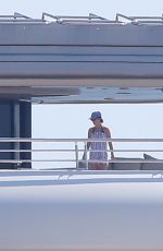 KATY PERY in Swimsuit at a Yacht in Cannes 05/15/2016