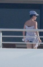 KATY PERY in Swimsuit at a Yacht in Cannes 05/15/2016