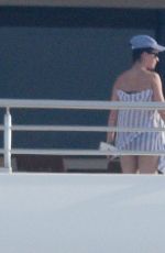 KATY PERY in Swimsuit at a Yacht in Cannes 05/15/2016