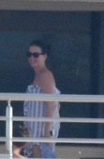 KATY PERY in Swimsuit at a Yacht in Cannes 05/15/2016