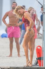 KELLY ROHRBACH in Swimsuit on the Set of 