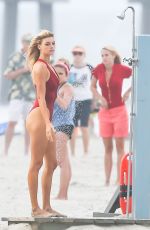 KELLY ROHRBACH in Swimsuit on the Set of 