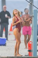 KELLY ROHRBACH in Swimsuit on the Set of 