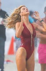 KELLY ROHRBACH in Swimsuit on the Set of 