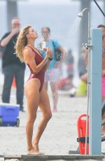 KELLY ROHRBACH in Swimsuit on the Set of 