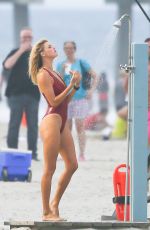 KELLY ROHRBACH in Swimsuit on the Set of 