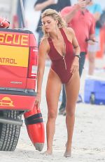 KELLY ROHRBACH in Swimsuit on the Set of 