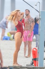 KELLY ROHRBACH in Swimsuit on the Set of 