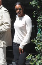 KELLY ROWLAND Leaves Mr. Chow in Beverly Hills 05/04/2016