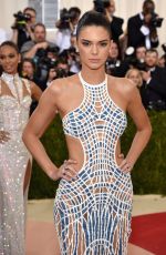 KENDALL JENNER at Costume Institute Gala 2016 in New York 05/02/2016