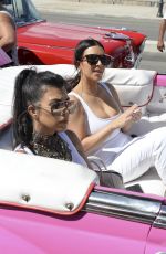KIM and KOURTNEY KARDASHIAN at a Park in Havana 05/05/2016