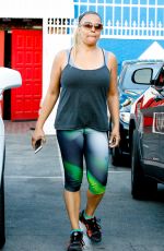 KIM FIELDS in Leggings at DWTS Studio in Hollywood 04/30/2016