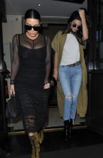 KIM KARDASHIAN and KENDALL JENNER Out for Lunch in London 05/23/2016