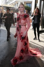 KIRSETN DUNST Leaves Hotel Martinez in Cannes 05/11/2016