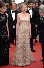 KIRSTEN DUNST at 69th Annual Cannes Film Festival Closing Ceremony 05/22/2016
