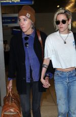 KRISTEN STEWART and ALICIA CARGILE at LAX Airport in Los Angeles 05/19/2016
