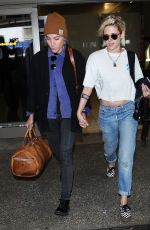 KRISTEN STEWART and ALICIA CARGILE at LAX Airport in Los Angeles 05/19/2016