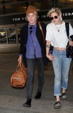 KRISTEN STEWART and ALICIA CARGILE at LAX Airport in Los Angeles 05/19/2016