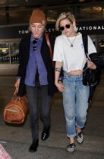 KRISTEN STEWART and ALICIA CARGILE at LAX Airport in Los Angeles 05/19/2016