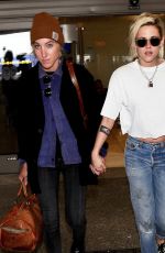 KRISTEN STEWART and ALICIA CARGILE at LAX Airport in Los Angeles 05/19/2016