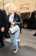 KRISTEN STEWART with Blond Hair Out in New York 05/02/2016