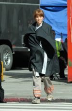 KRISTEN WIIG on the Set of 