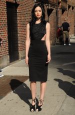KRYSTEN RITTER Arrives at Late Show with Stephen Colbert in New York 05/20/2016