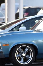 LADY GAGA Drives Her Classic Car Out in Los Angeles 04/29/2016