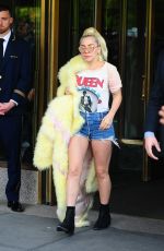 LADY GAGA in Jeasn Shorts Out in New York 05/11/2016