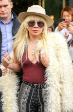 LADY GAGA Leaves Her Apartment in New York 05/07/2016