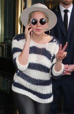 LADY GAGA Leaves Her Apartment in New York 05/10/2016