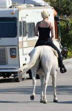 LADY GAGA on a Horse Ride in Malibu 05/23/2016