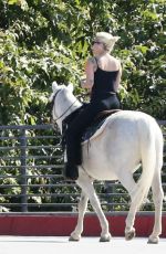 LADY GAGA on a Horse Ride in Malibu 05/23/2016