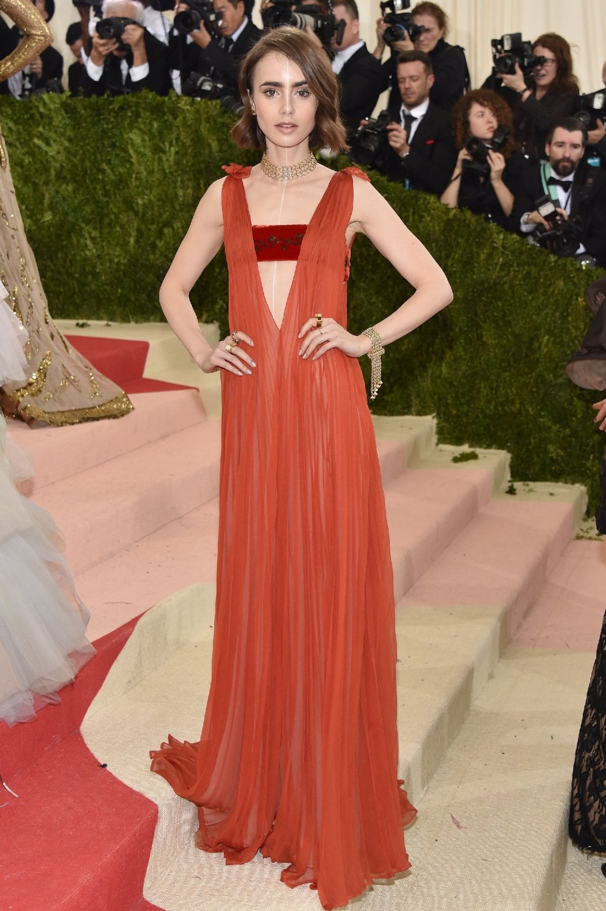LILY COLLINS at Costume Institute Gala 2016 in New York 05/02/2016 LILY COLLINS at Costume Institute Gala 2016 in New York 05/02/2016