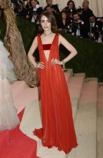 LILY COLLINS at Costume Institute Gala 2016 in New York 05/02/2016