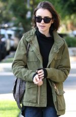 LILY COLLINS Out and About in Los Angeles 05/10/2016