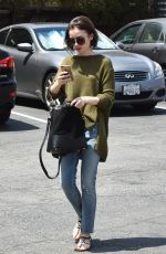 LILY COLLINS Out in Los Angeles 04/29/2016