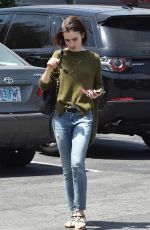 LILY COLLINS Out in Los Angeles 04/29/2016