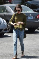 LILY COLLINS Out in Los Angeles 04/29/2016