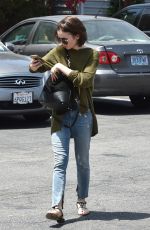 LILY COLLINS Out in Los Angeles 04/29/2016