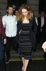 LILY JAMES Leaves Romeo and Juliet Press Night in London 05/25/2016